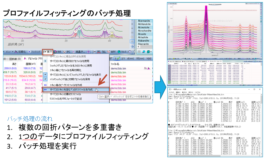 JADEでプロファイルフィッティングのバッチ処理