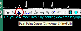 Peak Paint Cursorボタンをクリックして操作を開始