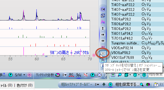 リボンプロットの枠(高さ)を変更