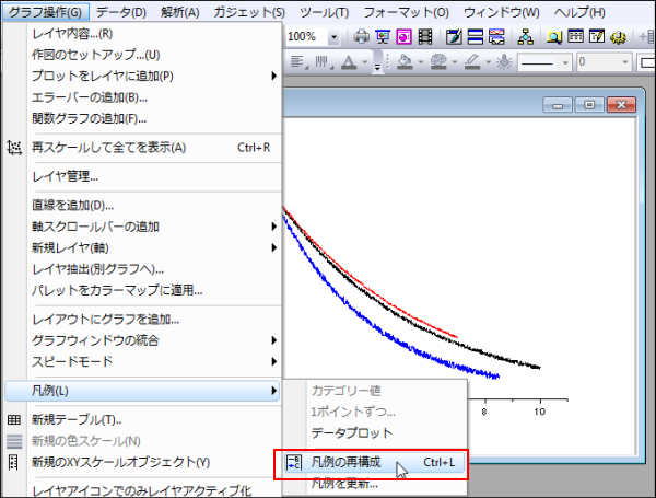 ラベル行による凡例や軸タイトル