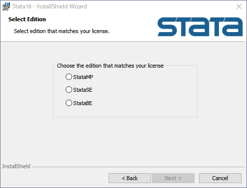 Stataのエディションの選択